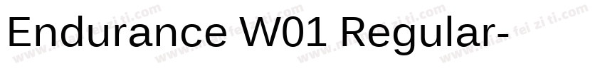 Endurance W01 Regular字体转换